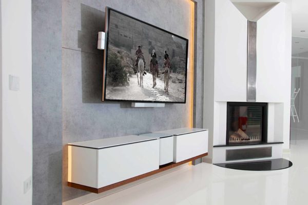 Wohnzimmer mit LED-Beleuchtungskonzept